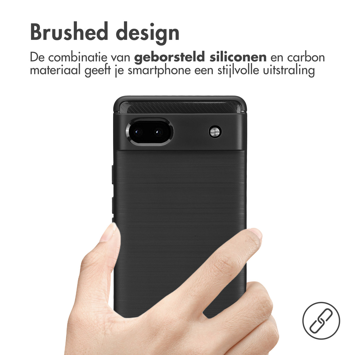 IMOSHION Brushed COVER per Google Pixel 6a, Nero