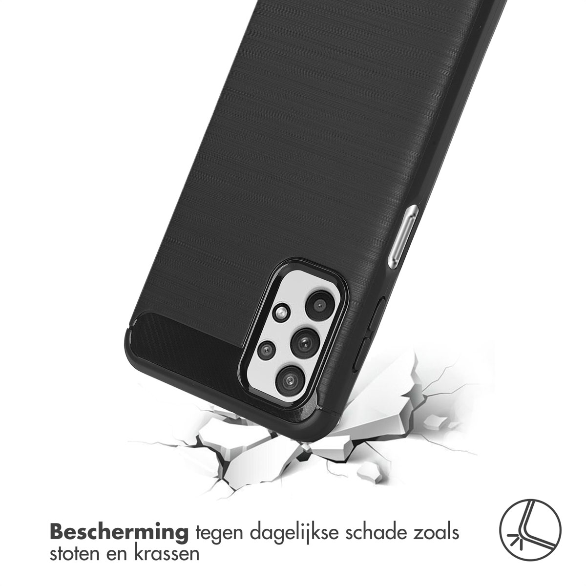 IMOSHION Coque arrière compatible avec Samsung Galaxy A32 (5G) Étui de Téléphone voor Samsung Samsung Galaxy A32 (5G) Noir