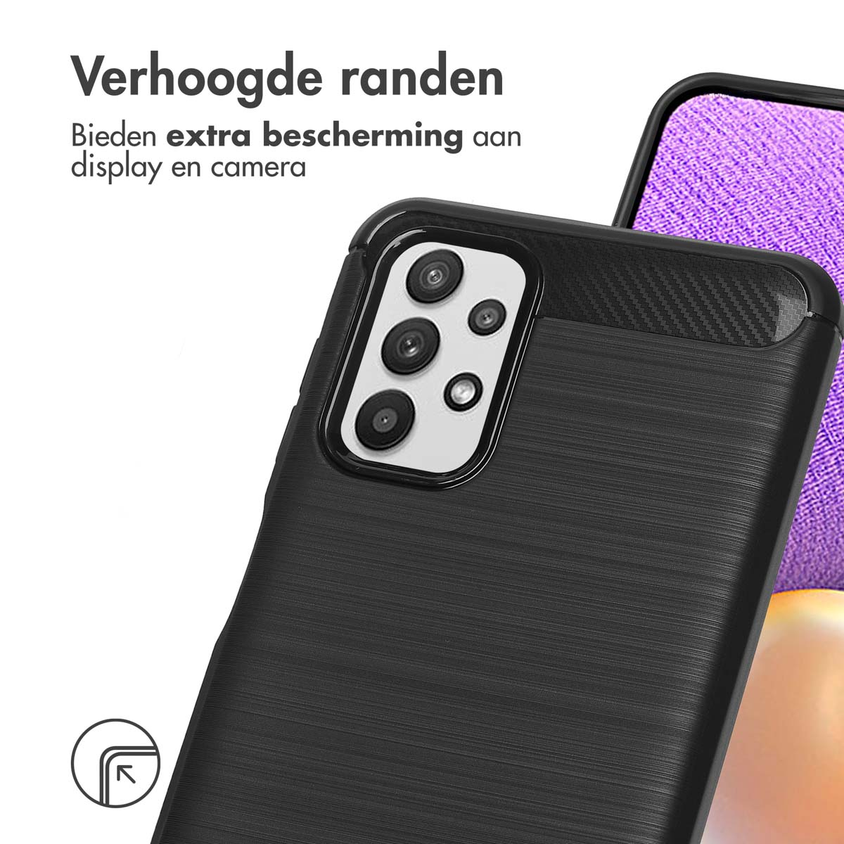 IMOSHION Coque arrière compatible avec Samsung Galaxy A32 (5G) Étui de Téléphone voor Samsung Samsung Galaxy A32 (5G) Noir