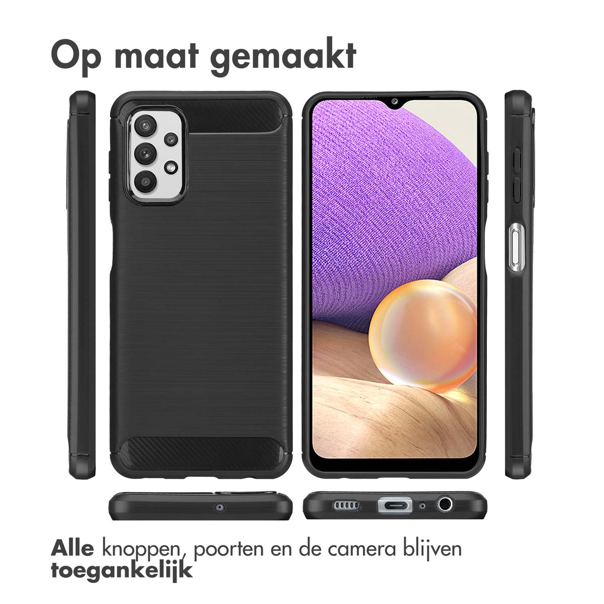 IMOSHION Coque arrière compatible avec Samsung Galaxy A32 (5G) Étui de Téléphone voor Samsung Samsung Galaxy A32 (5G) Noir