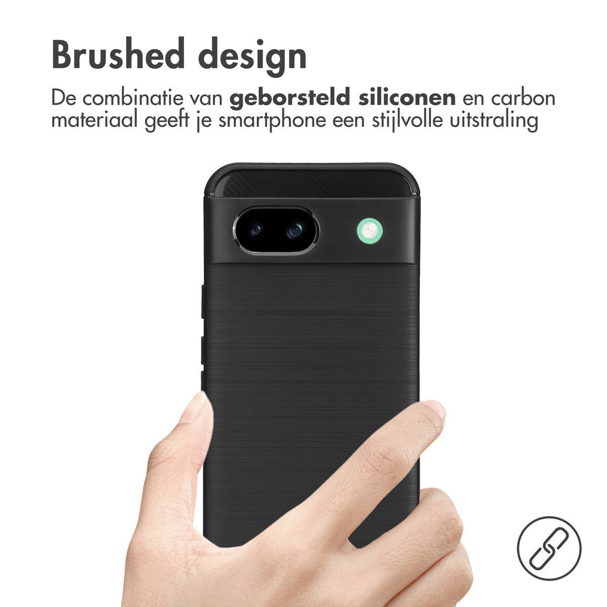 IMOSHION Coque arrière compatible avec Google Pixel 8a Étui de Téléphone voor Google Google Pixel 8a Noir
