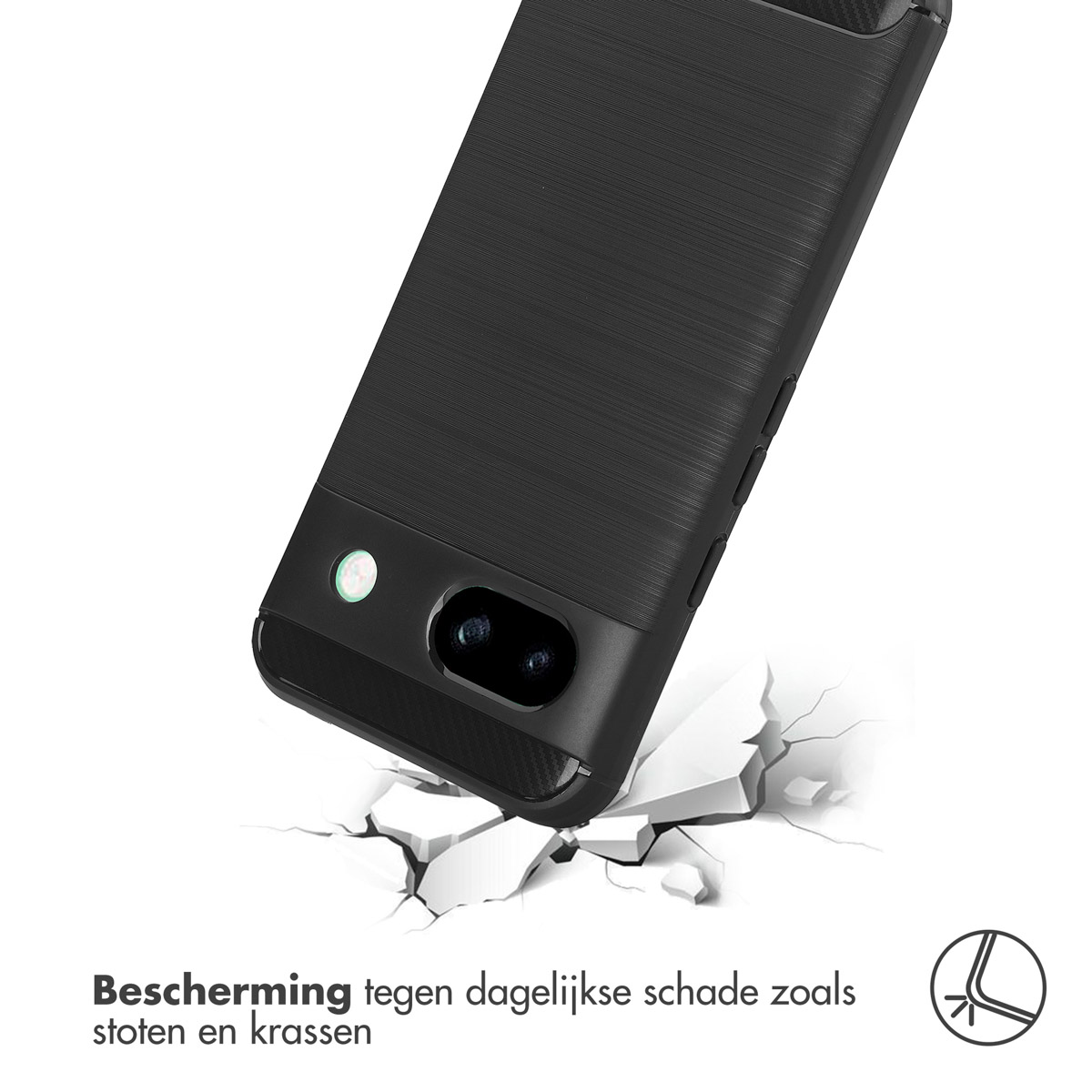 IMOSHION Coque arrière compatible avec Google Pixel 8a Étui de Téléphone voor Google Google Pixel 8a Noir