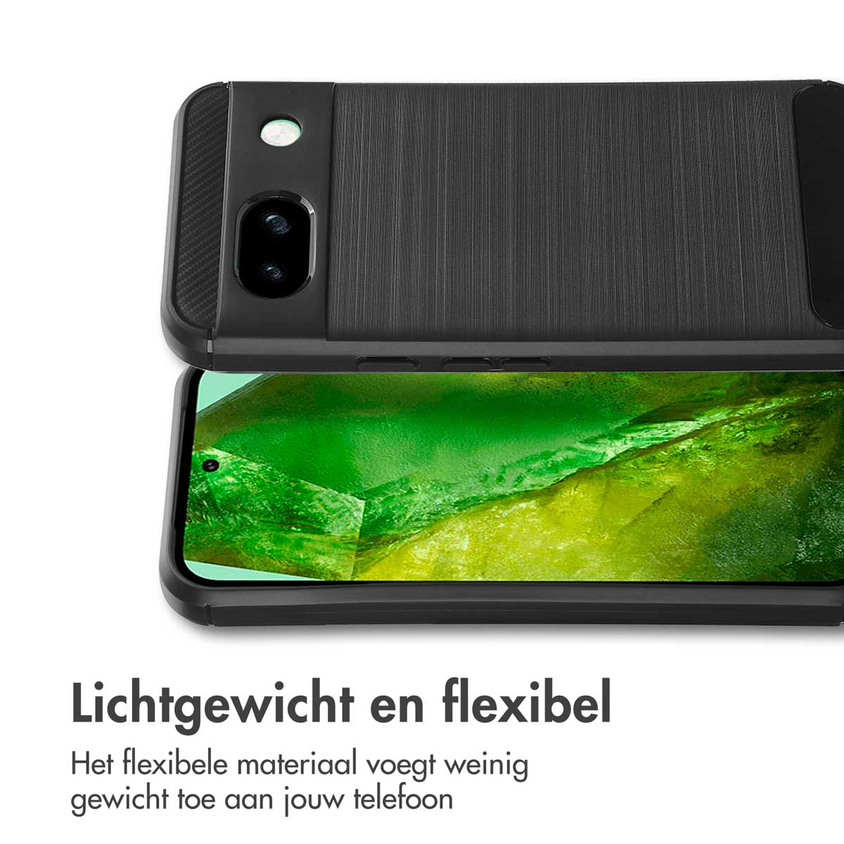 IMOSHION Coque arrière compatible avec Google Pixel 8a Étui de Téléphone voor Google Google Pixel 8a Noir