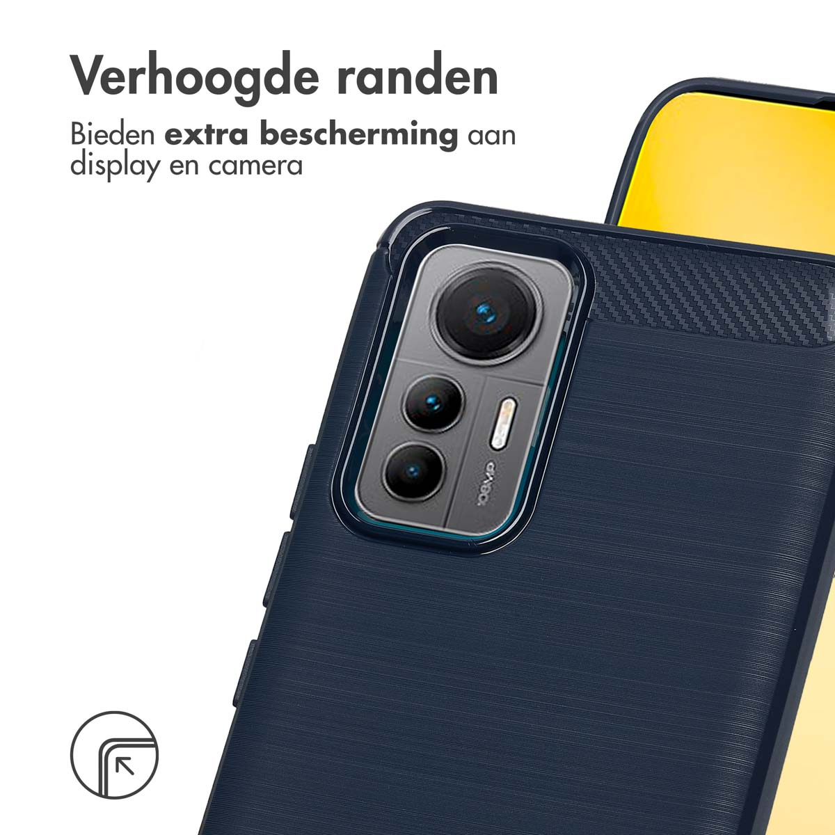 IMOSHION Coque arrière compatible avec Xiaomi 12 Lite Étui de Téléphone voor Xiaomi Xiaomi 12 Lite Bleu foncé