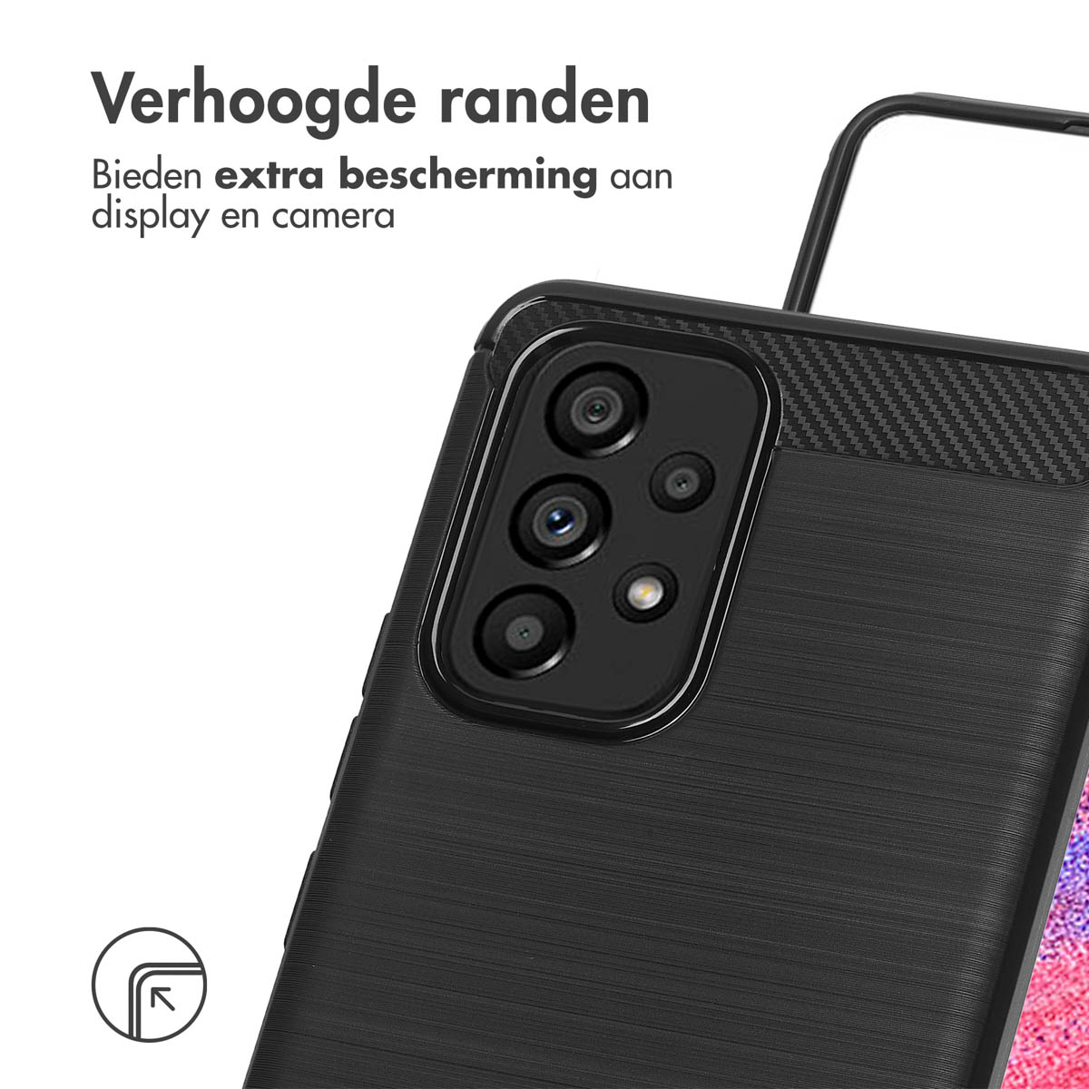 IMOSHION Coque arrière compatible avec Samsung Galaxy A53 Étui de Téléphone voor Samsung Samsung Galaxy A53 Noir