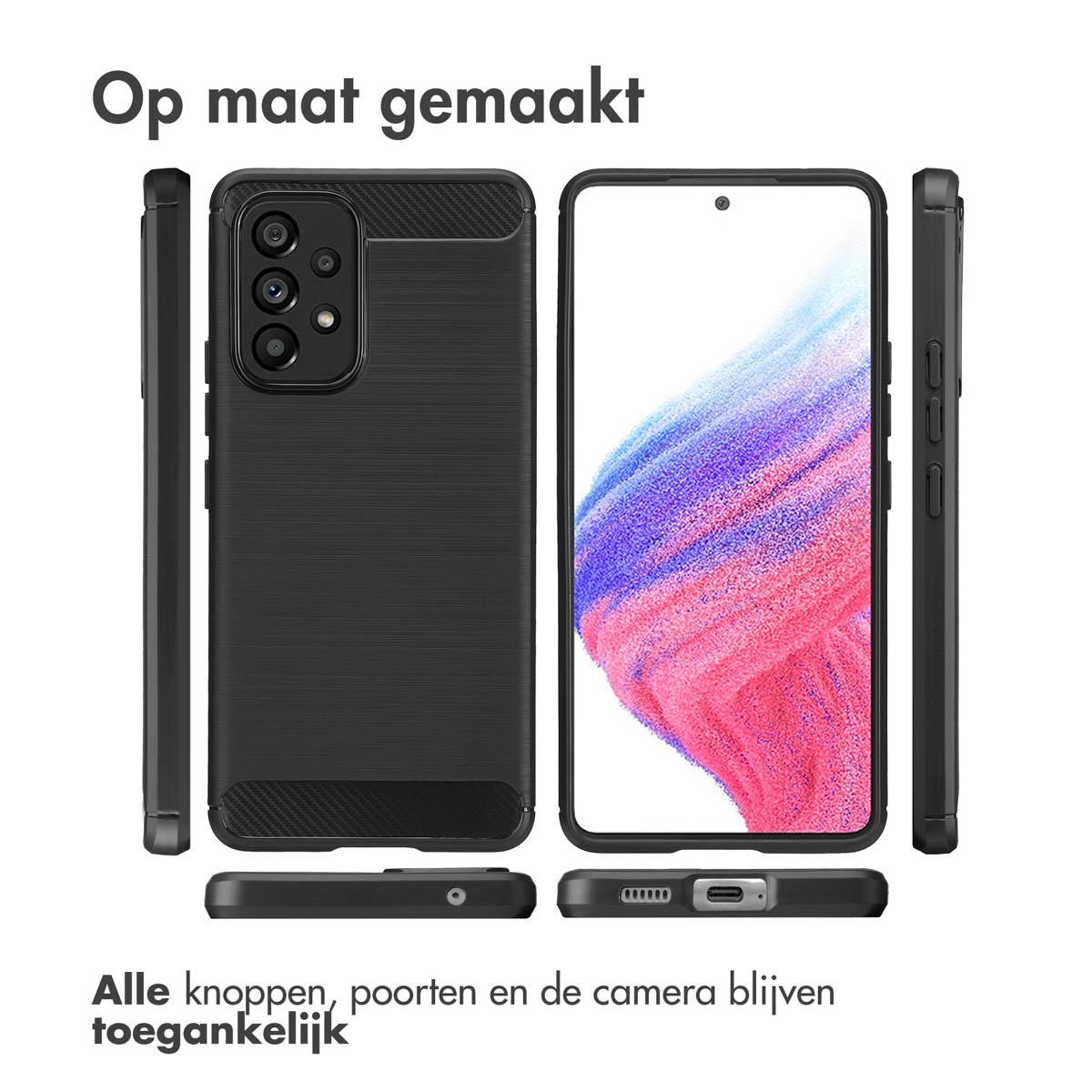 IMOSHION Coque arrière compatible avec Samsung Galaxy A53 Étui de Téléphone voor Samsung Samsung Galaxy A53 Noir