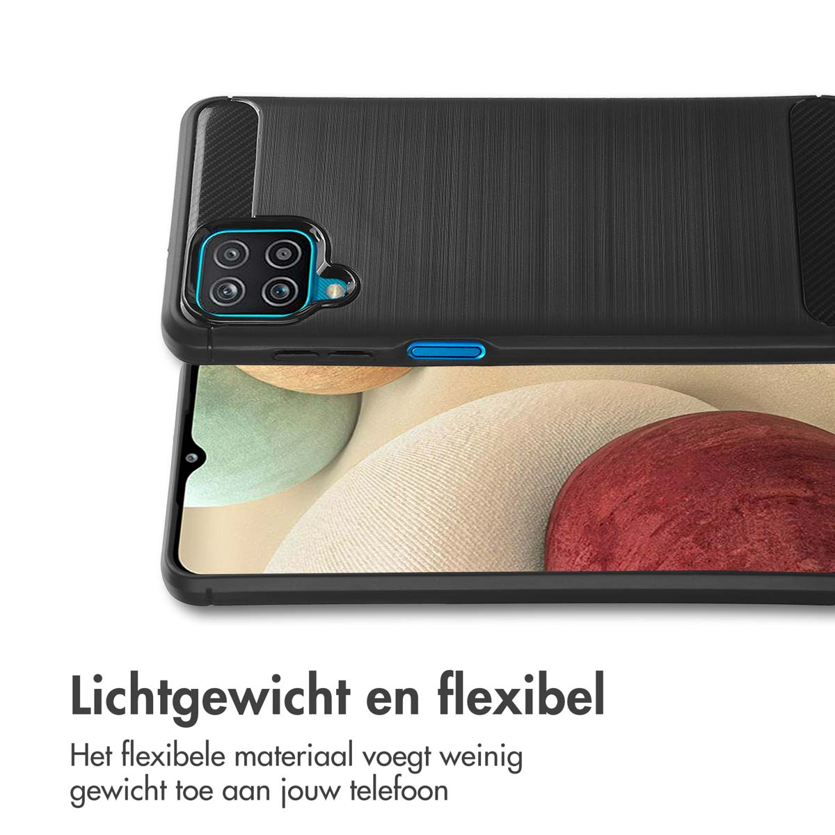 IMOSHION Brushed Backcover, Backcover, Samsung, Samsung Galaxy A12, Schwarz