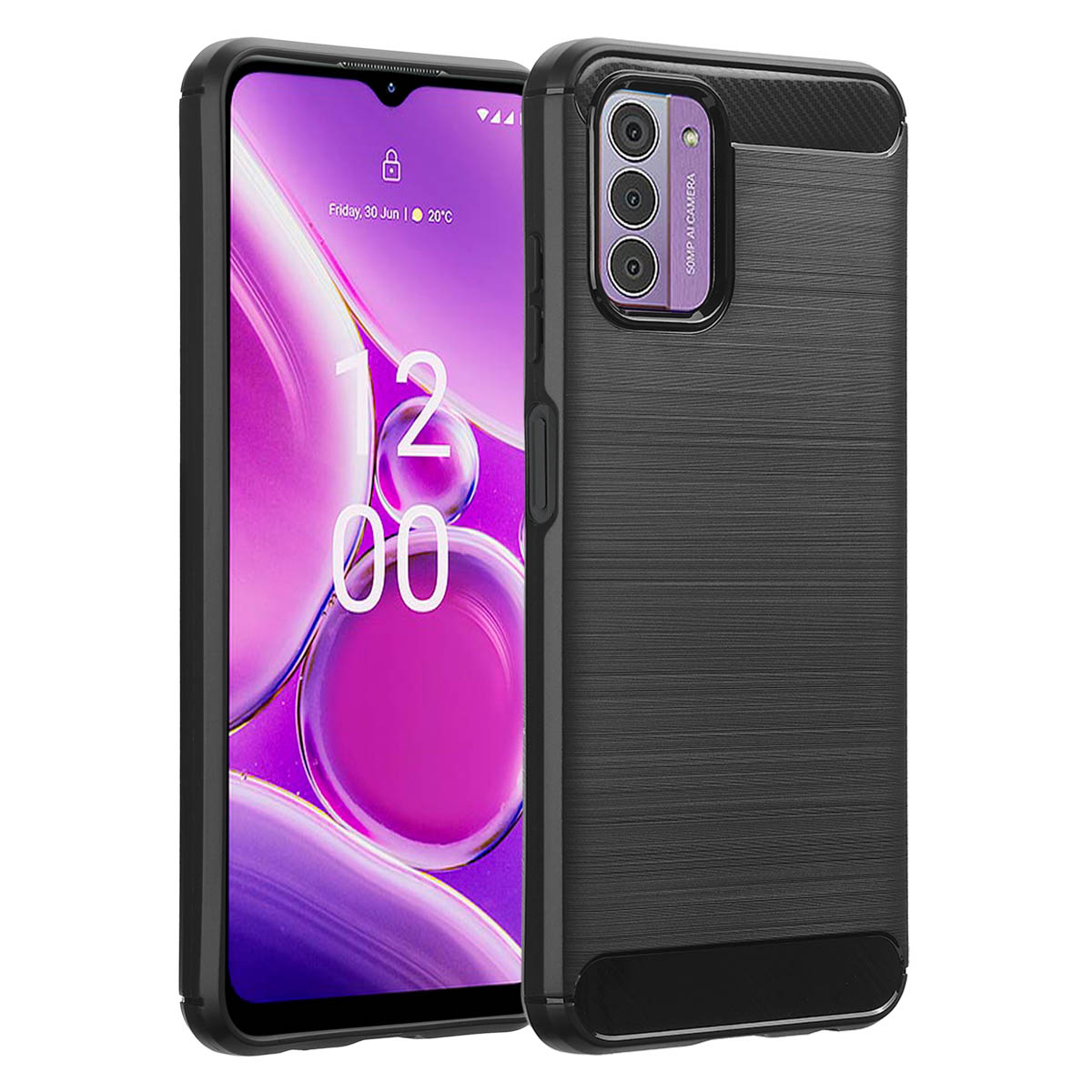IMOSHION Brushed Backcover - Geschikt voor Nokia G42 - Telefoonhoesje voor Nokia Nokia G42 Zwart