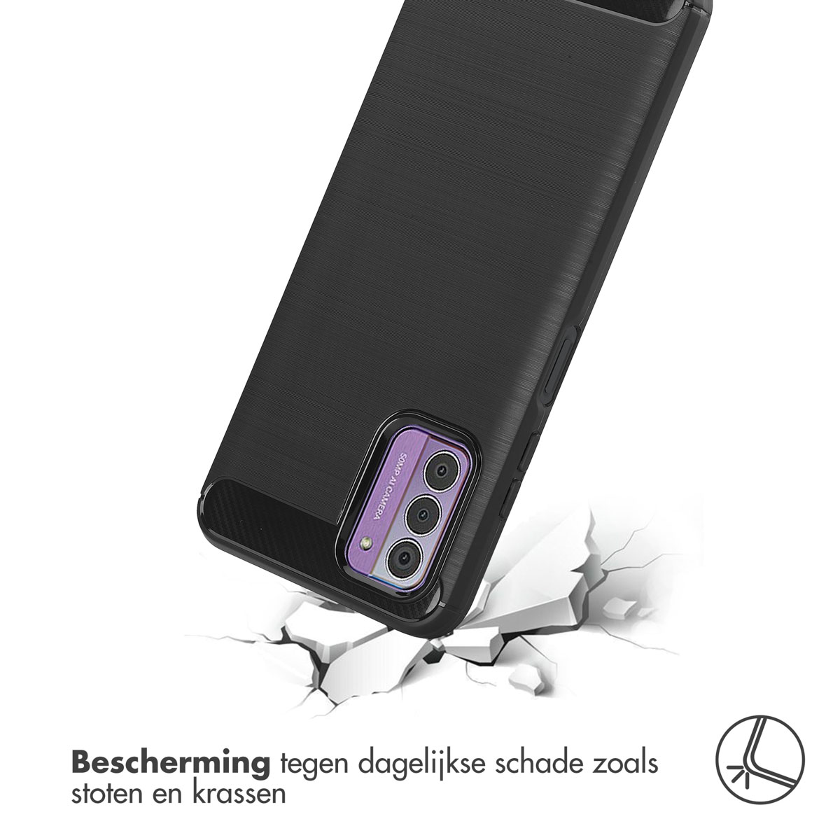 IMOSHION Brushed Backcover - Geschikt voor Nokia G42 - Telefoonhoesje voor Nokia Nokia G42 Zwart