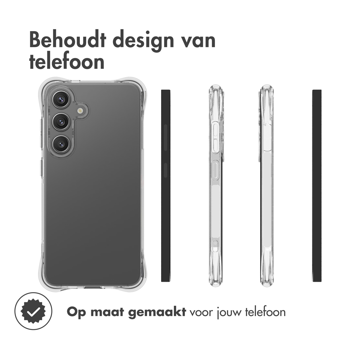 IMOSHION Shockproof Case - Geschikt voor Samsung Galaxy S25 - Telefoonhoesje voor Samsung Samsung Galaxy S25 Transparant