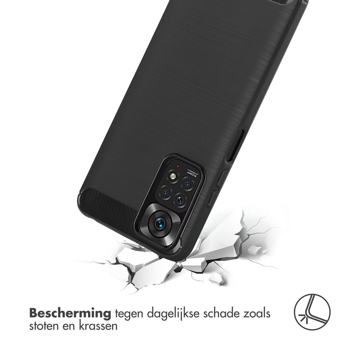 IMOSHION Coque arrière compatible avec Xiaomi Redmi Note 11S (4G)/Xiaomi Redmi Note 11 (4G) Étui de Téléphone voor Xiaomi Xiaomi Redmi Note 11S (4G)/Xiaomi Redmi Note 11 (4G) Noir