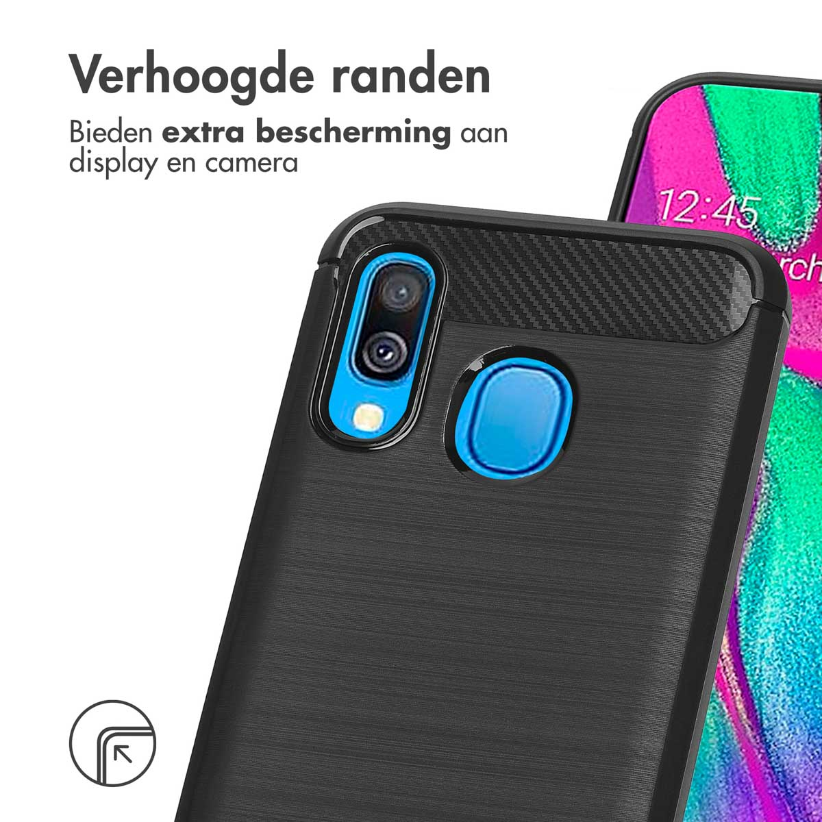 IMOSHION Brushed COVER per Samsung Galaxy A40, Nero
