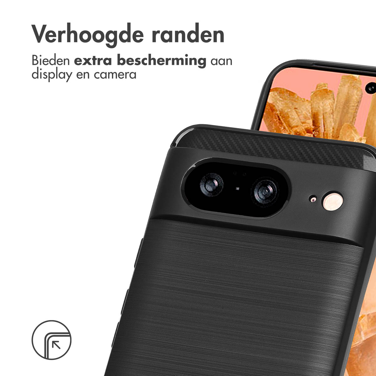 IMOSHION Brushed COVER per Google Pixel 8, Nero