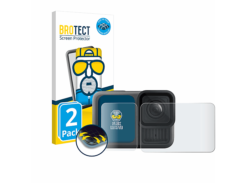 BROTECT Entspiegelungs-Schutzfolie Für GoPro Hero 4 Silver (2 Stück) - Matt, Anti-Reflex, Anti-Fingerprint, Made In Germany