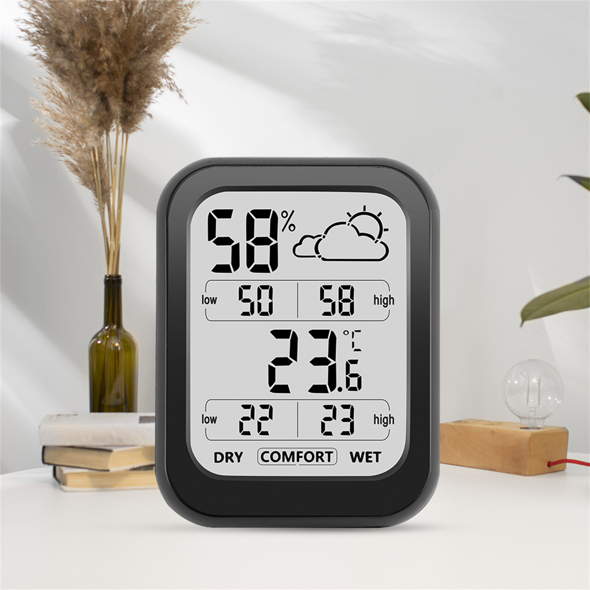 MESTEK TH10 Digitales Thermo-Hygrometer – Misst Temperatur, Luftfeuchtigkeit, Taupunkt & Feuchtkugel