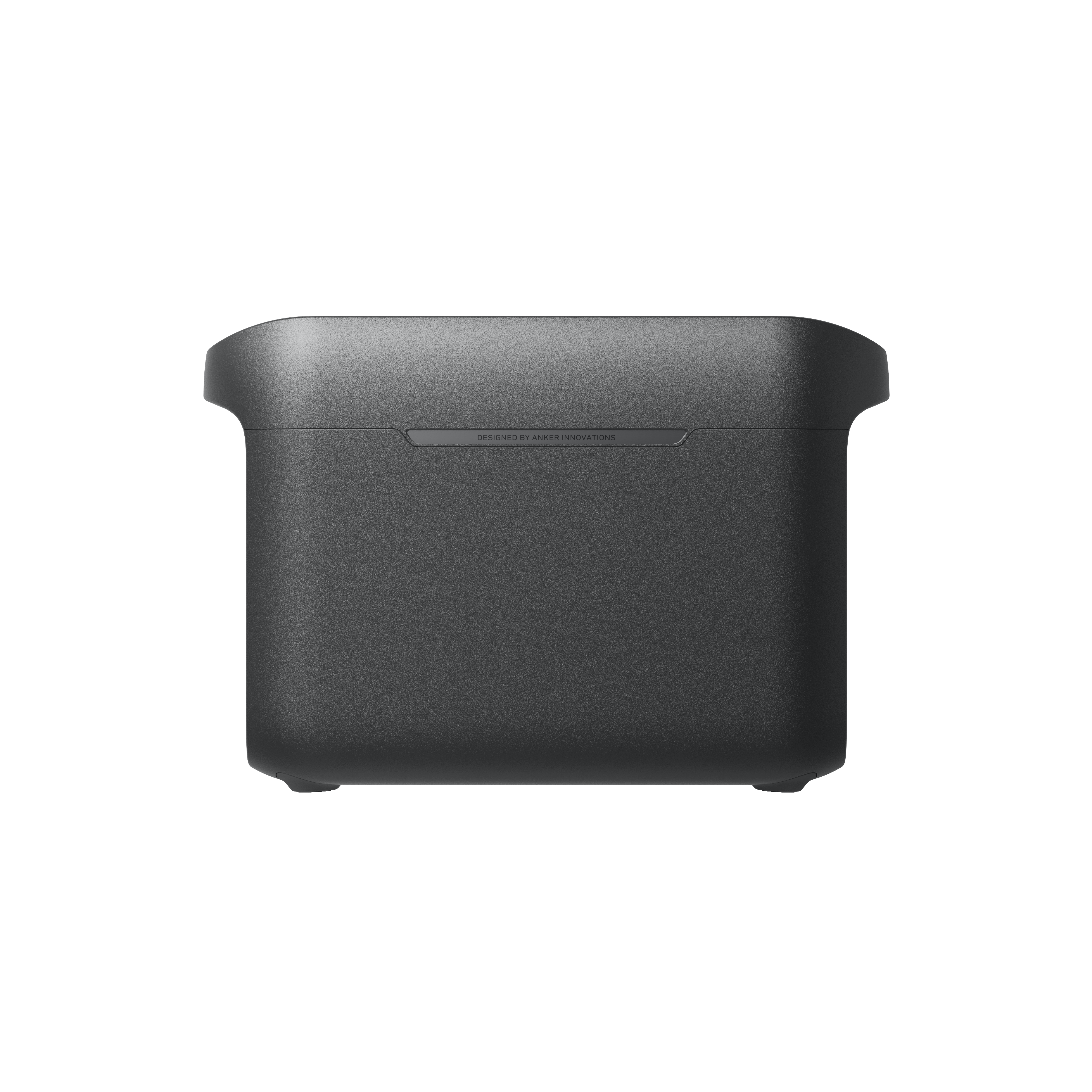 Ciemnoszary sprzęt Anker, widok z góry, białe tło.