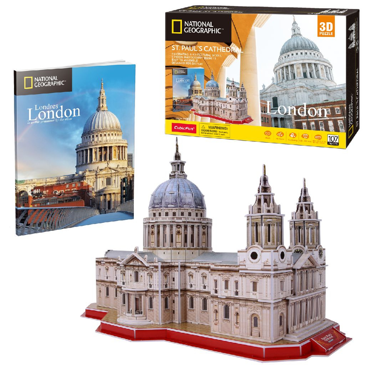 National Geographic St. Paul's Cathedral 3D-puzzel met boek en doos.