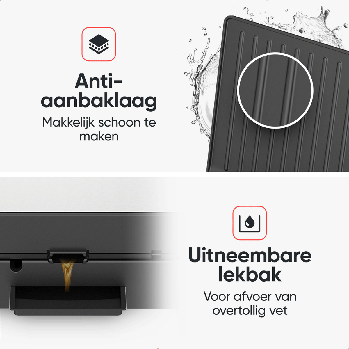 Close-up of kitchen appliance with descriptions in Dutch.