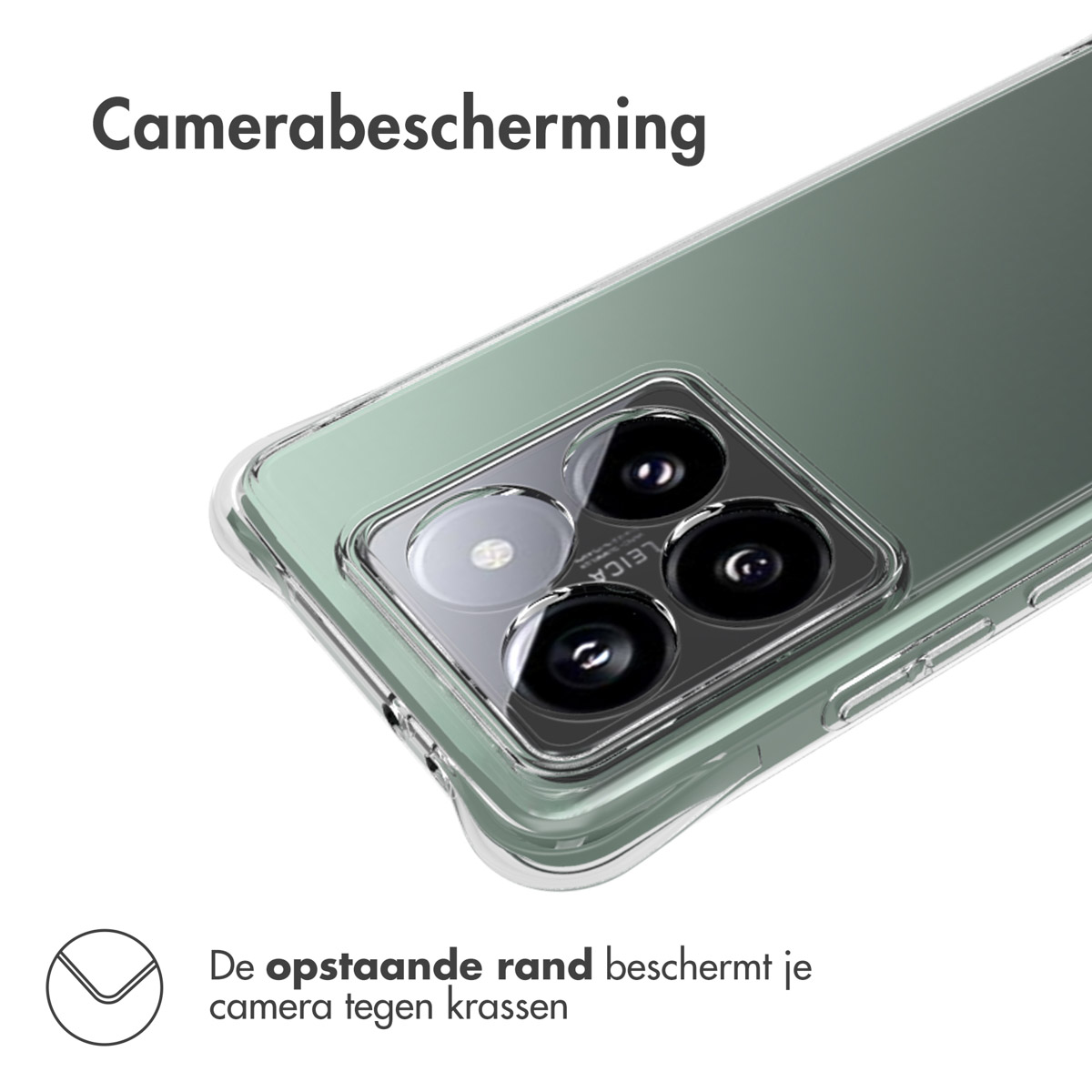 IMOSHION Shockproof Case - Geschikt voor Xiaomi 14T - Telefoonhoesje Transparant