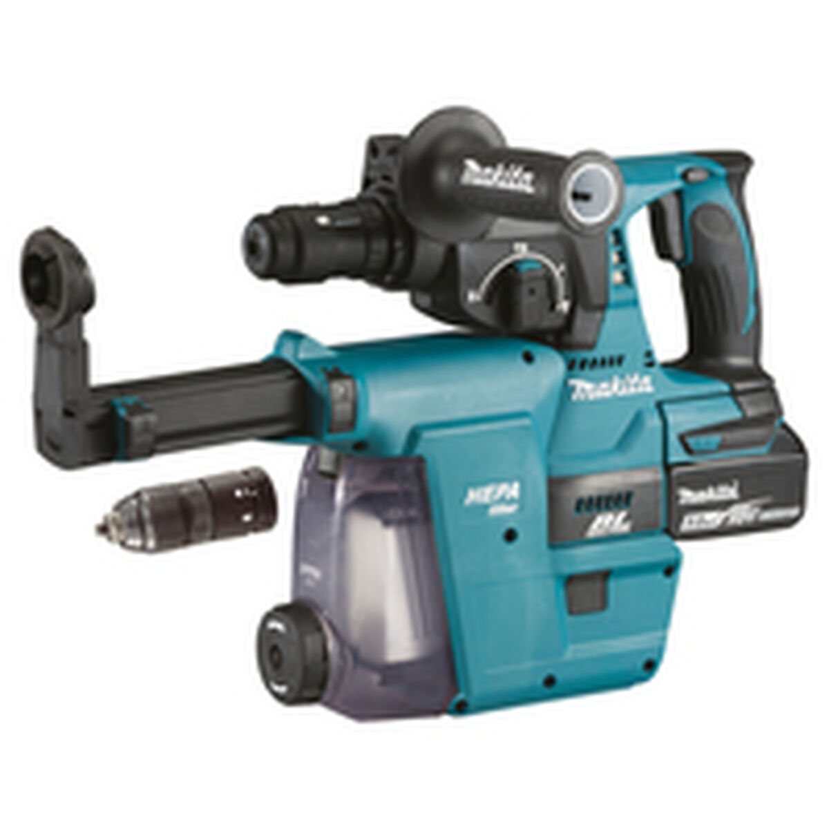 Trapano Makita con filtro HEPA e punta extra.