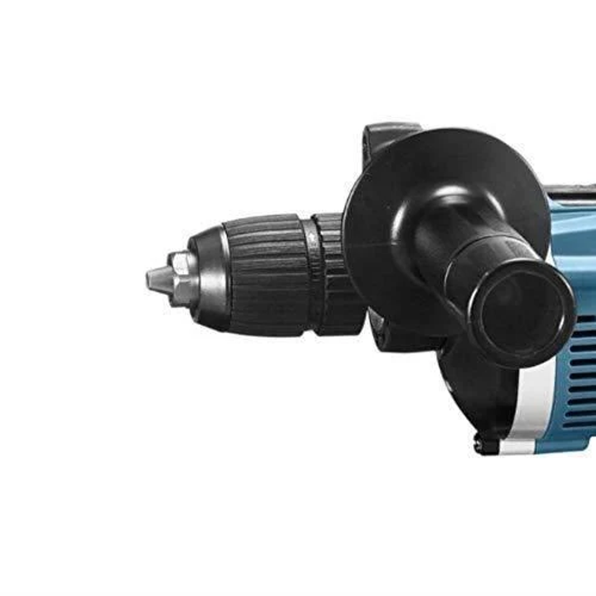 Wiertło jest pokazane z boku, z widocznym wiertłem i uchwytem na białym tle.