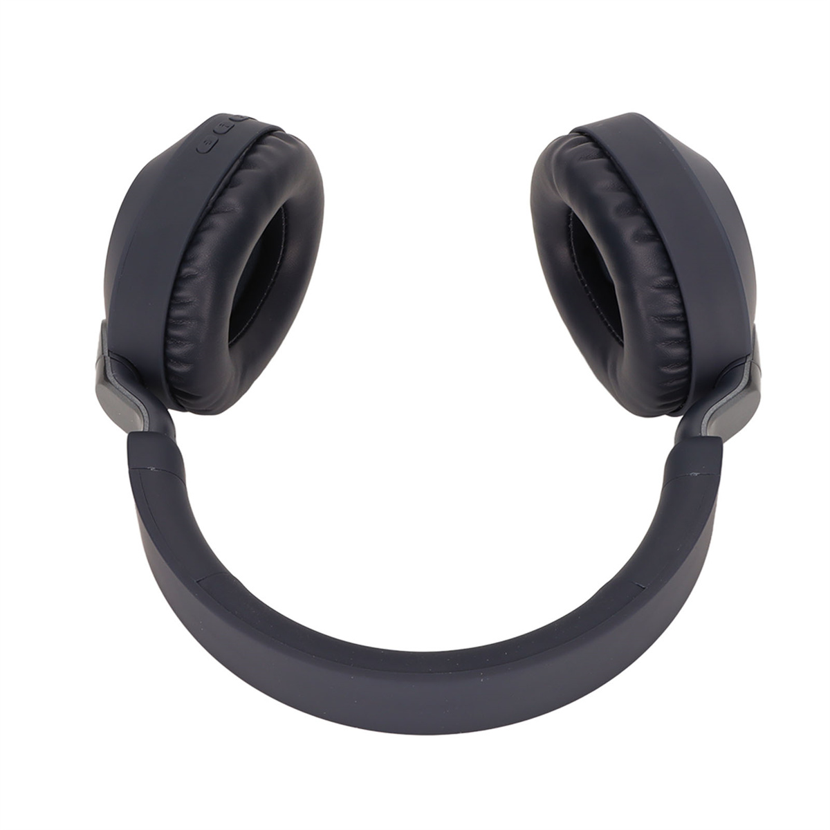 Over-Ear-Kopfhörer, marineblaue Farbe. Der Kopfbügel bildet eine U-Form. Weißer Hintergrund.