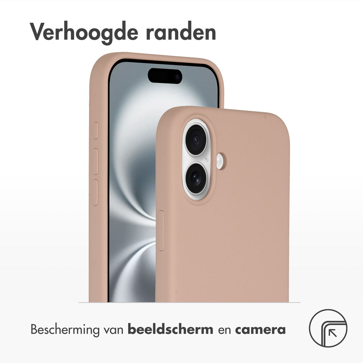 ACCEZZ Coque arrière compatible avec iPhone 16 Plus Étui de Téléphone voor Apple iPhone 16 Plus Rose