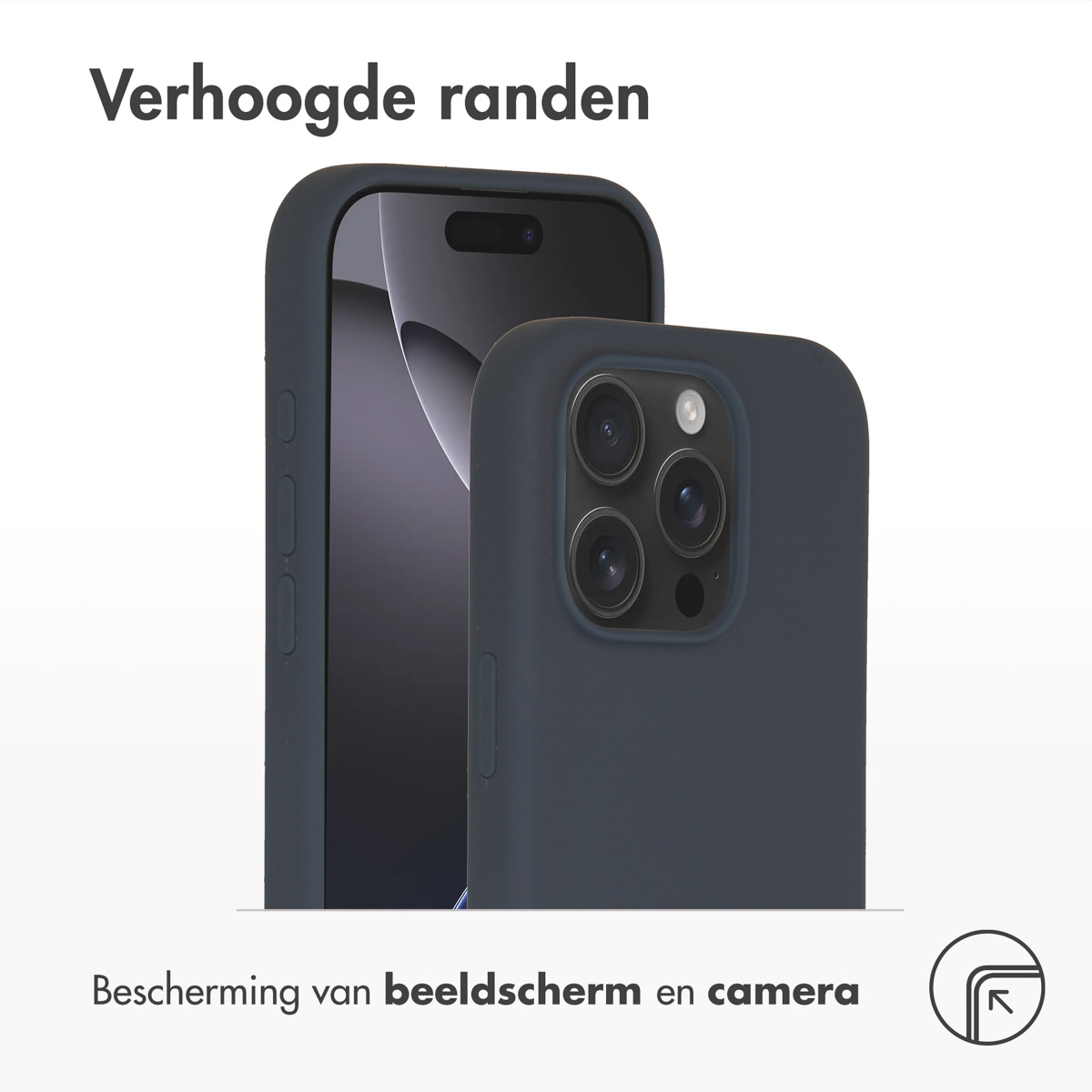 ACCEZZ Coque arrière compatible avec iPhone 16 Pro Étui de Téléphone voor Apple iPhone 16 Pro Bleu foncé