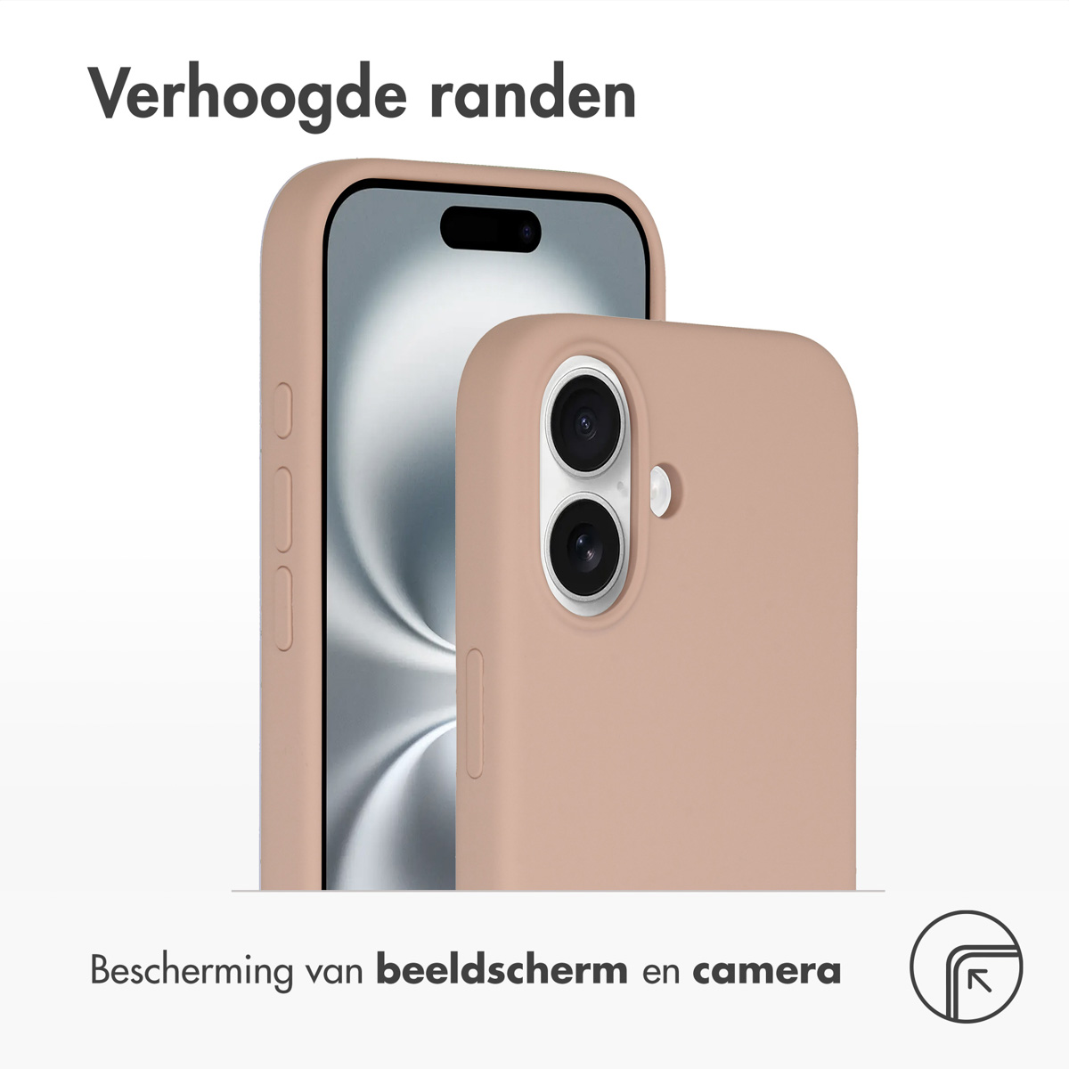ACCEZZ Coque arrière compatible avec iPhone 16 Étui de Téléphone voor Apple iPhone 16 Rose