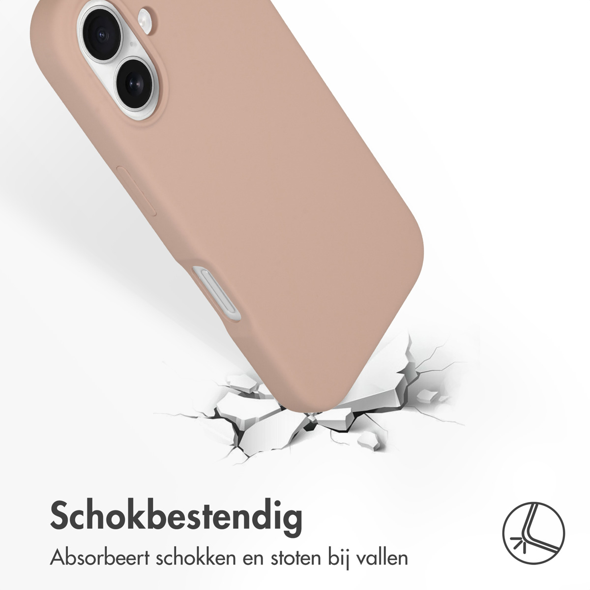 ACCEZZ Coque arrière compatible avec iPhone 16 Étui de Téléphone voor Apple iPhone 16 Rose