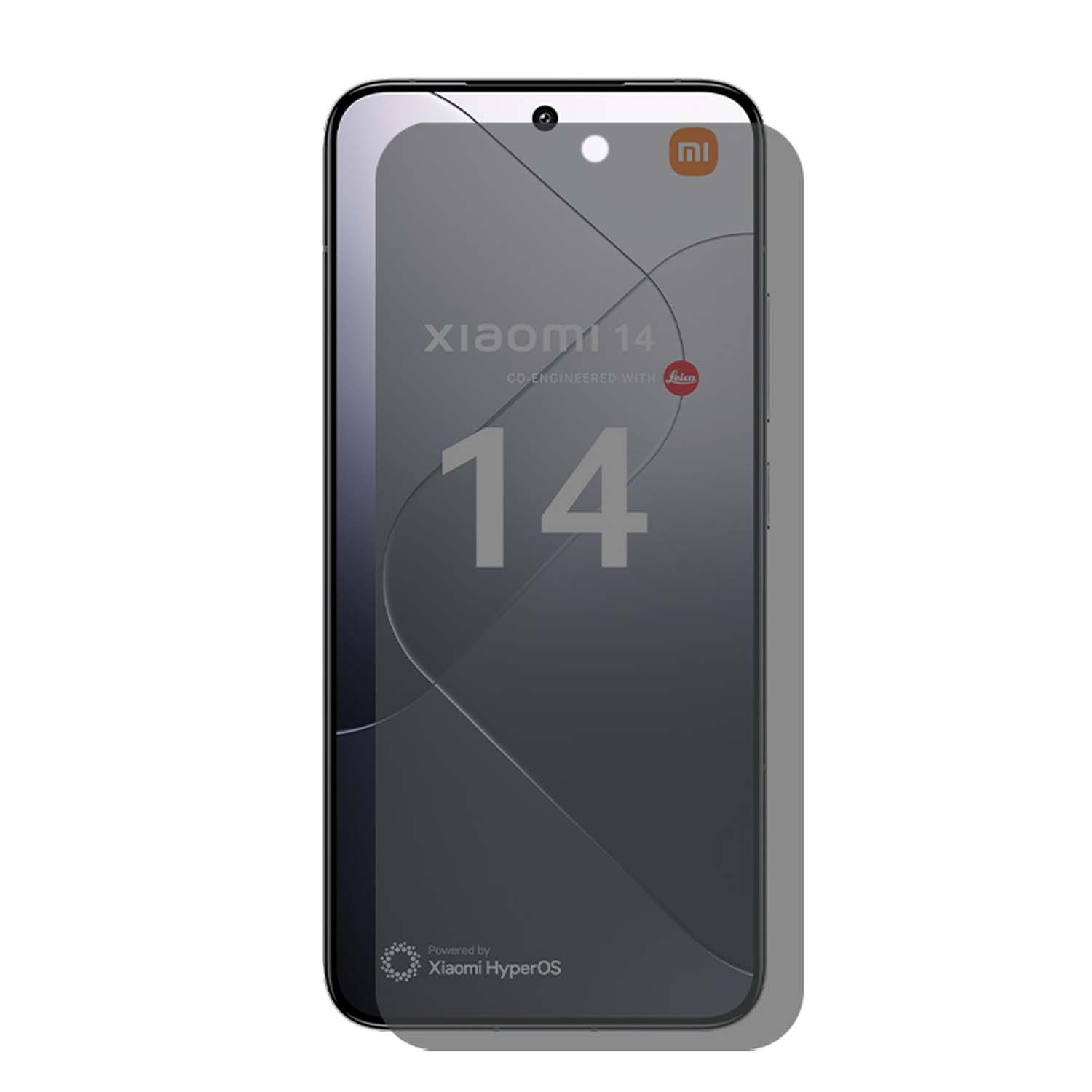 Een telefoon met schermbeschermer. De telefoon heeft het merk Xiaomi.