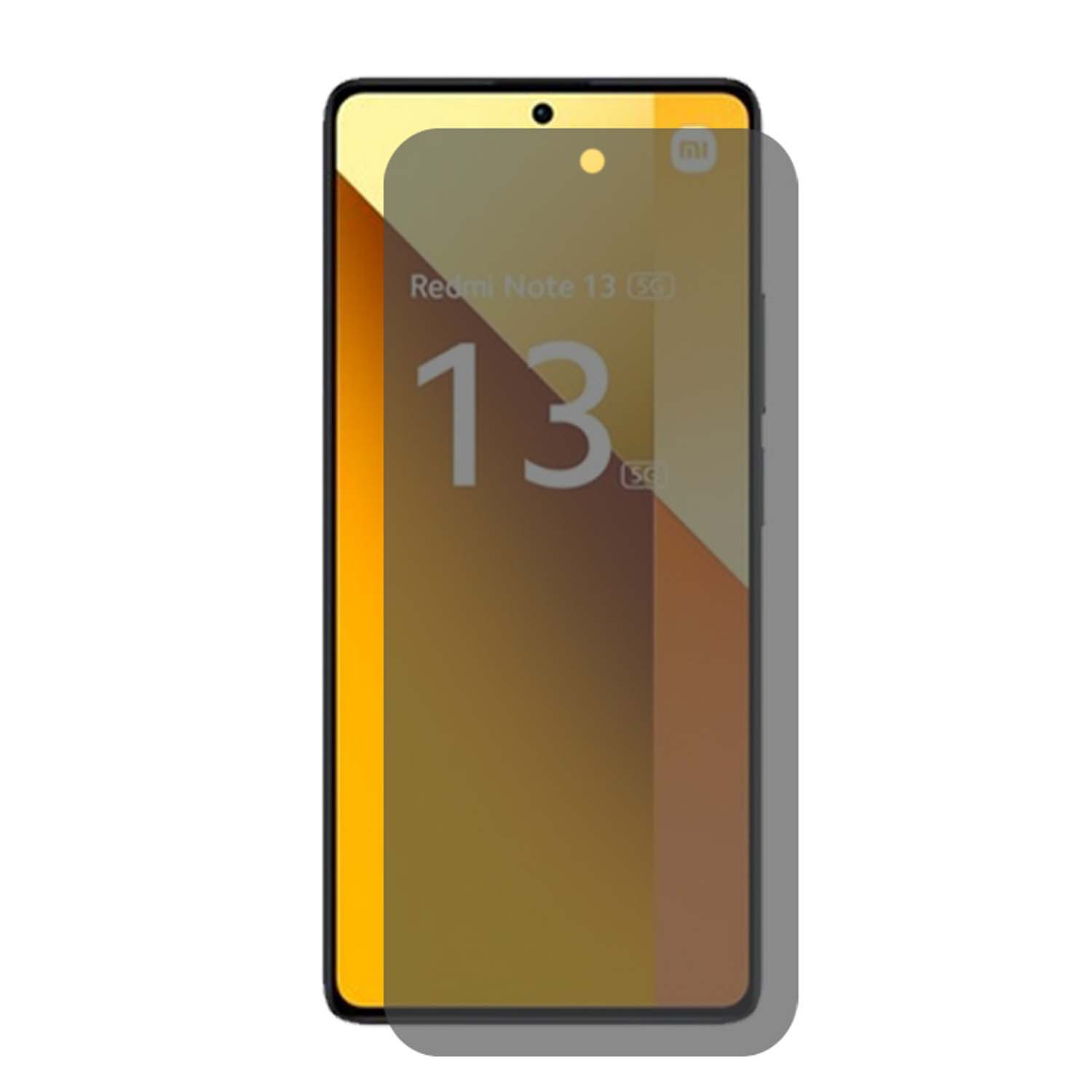 Protecteur d'écran sur un téléphone. L'écran affiche un dégradé et le chiffre 13.