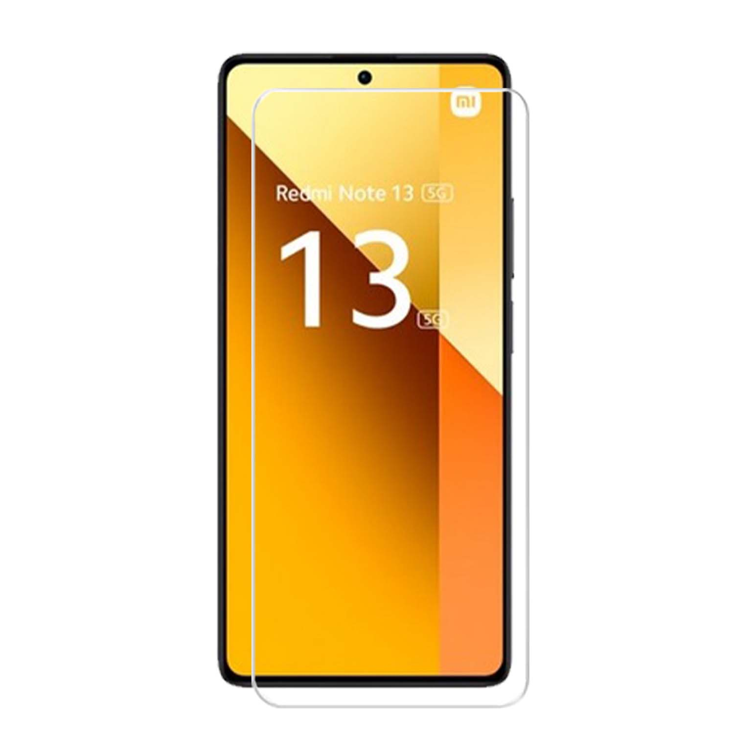 Téléphone avec protecteur d'écran, montrant le numéro.