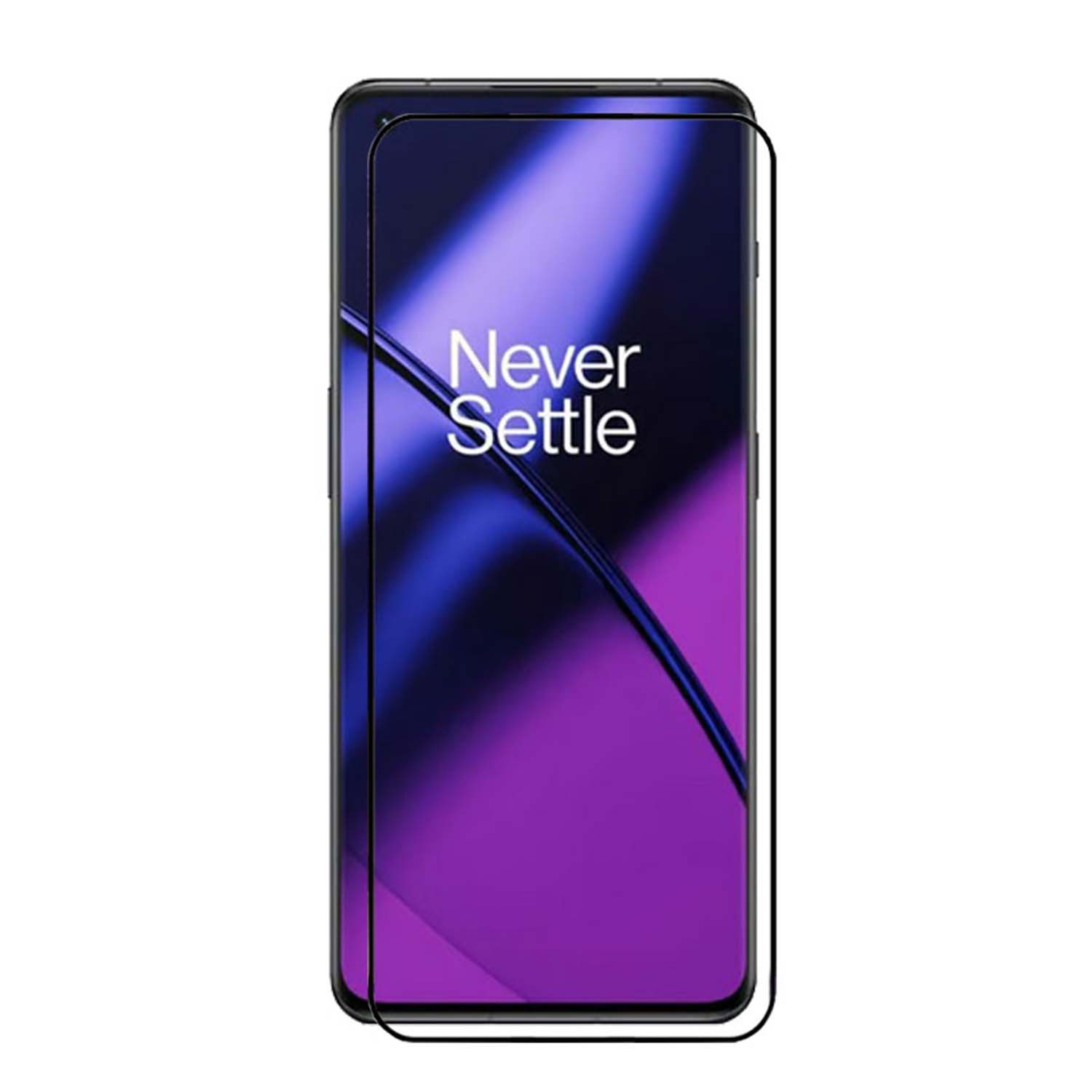 Smartphone avec protection d'écran. Écran avec un dégradé violet et bleu.