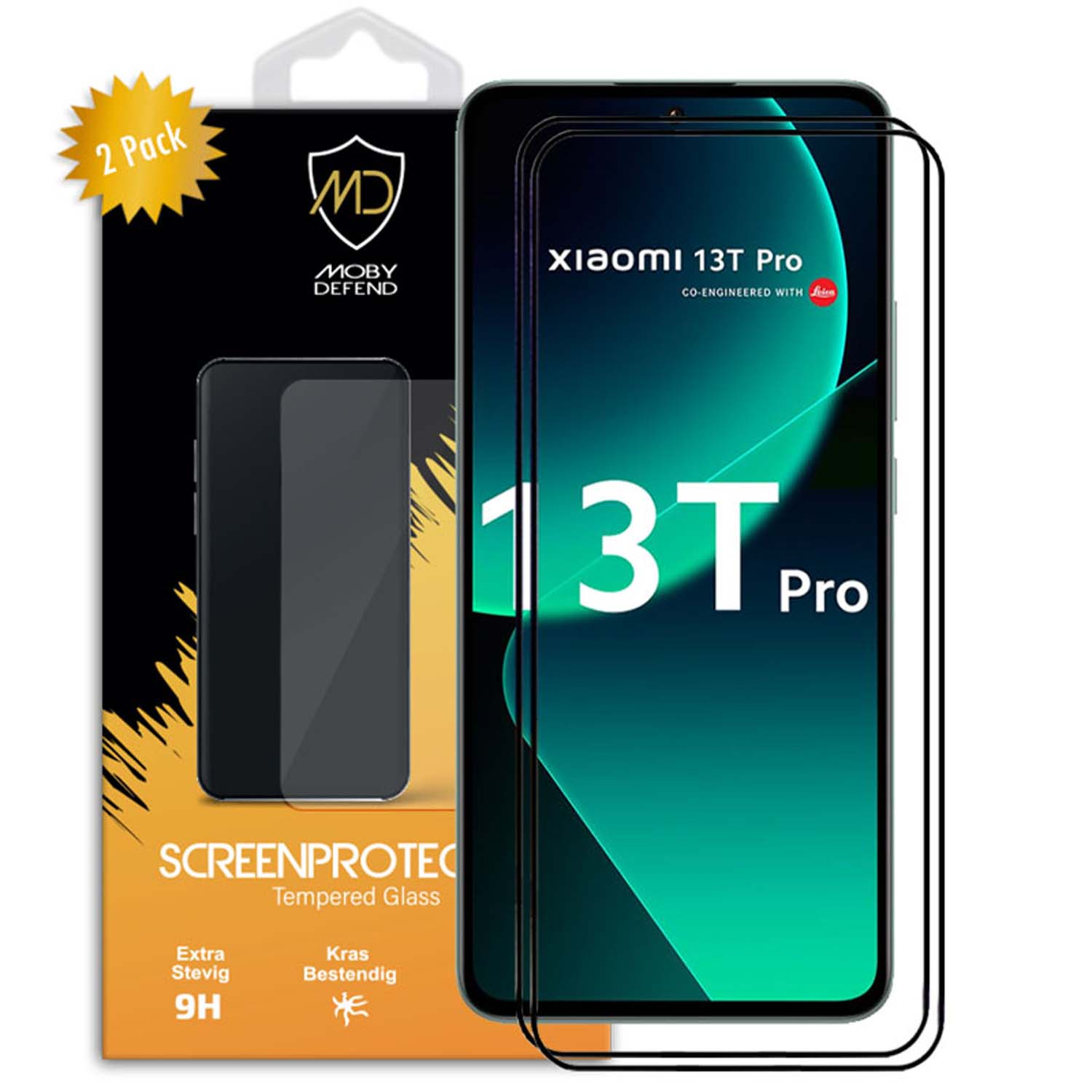 Téléphone et boîte de protection d'écran. Protecteur sur l'écran. Pack de 2.