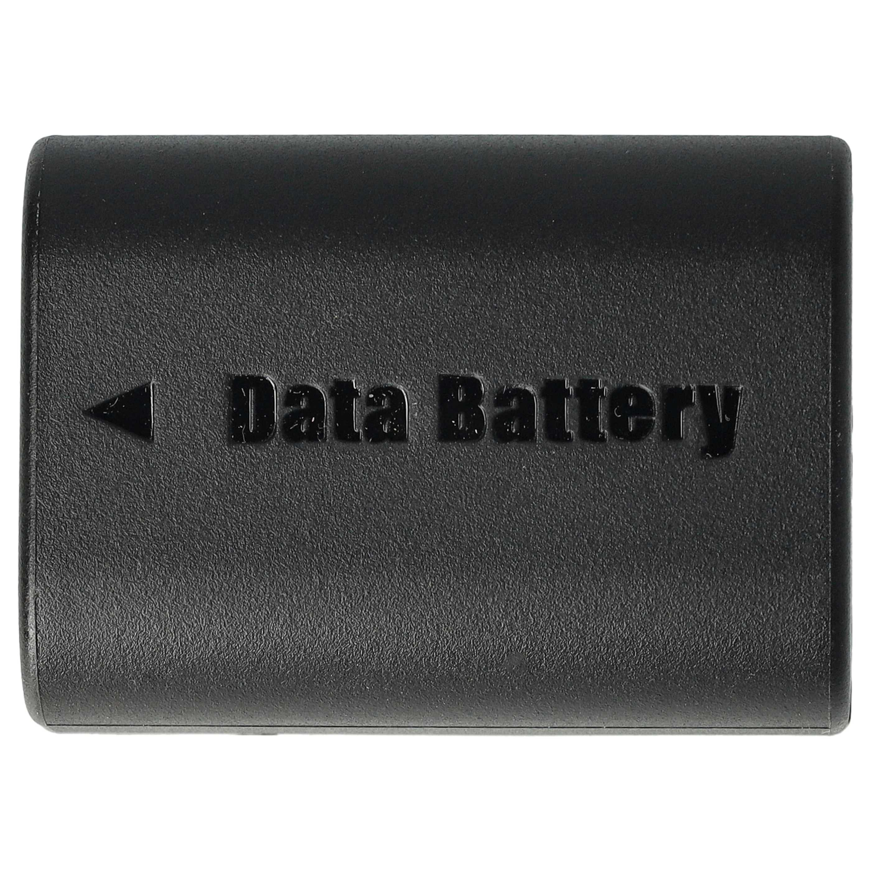 Eine schwarze rechteckige 'Data Battery' mit einem Pfeil, auf weißem Hintergrund.