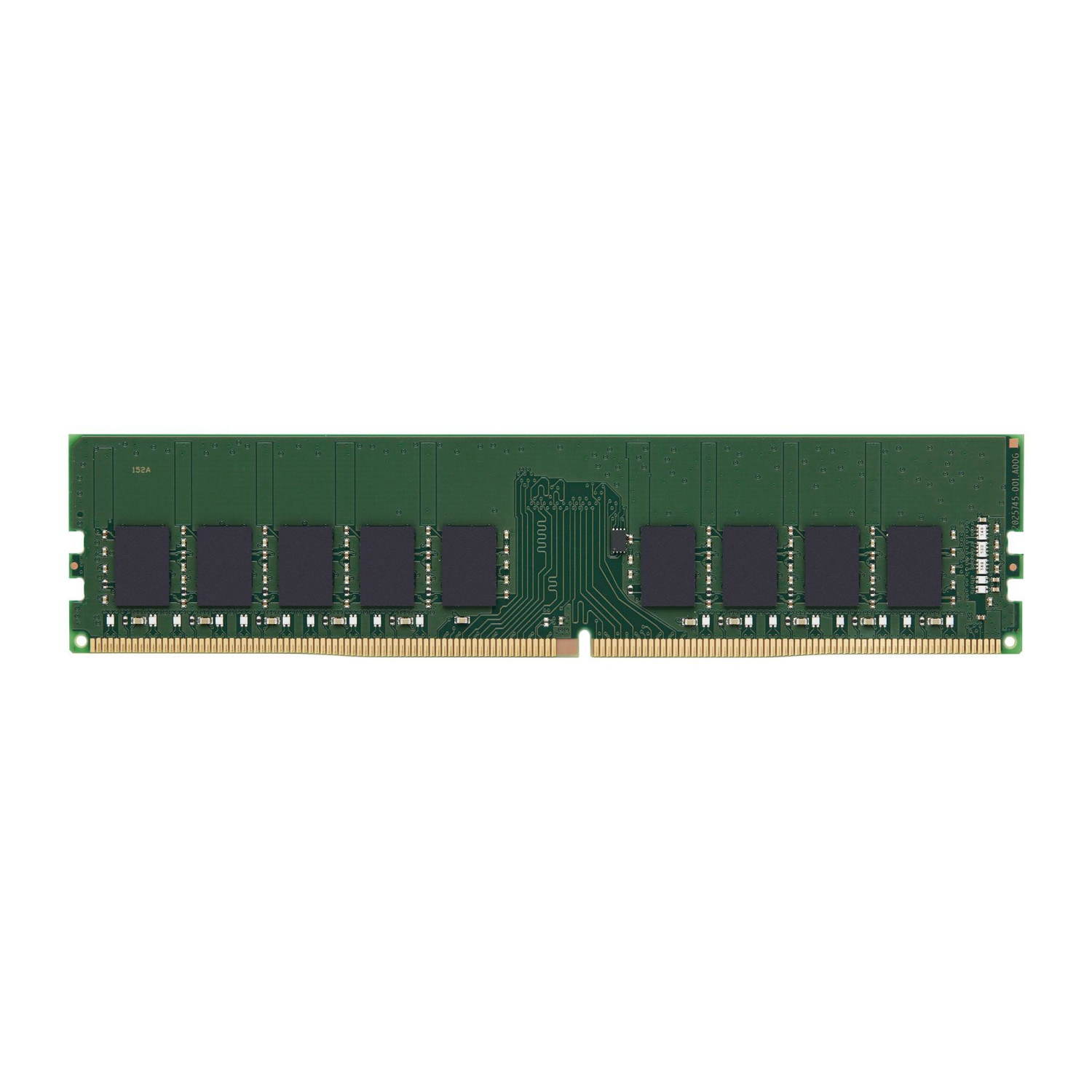 Grüner RAM-Stick mit schwarzen Chips. Es ist ein DDR5-RAM-Typ.