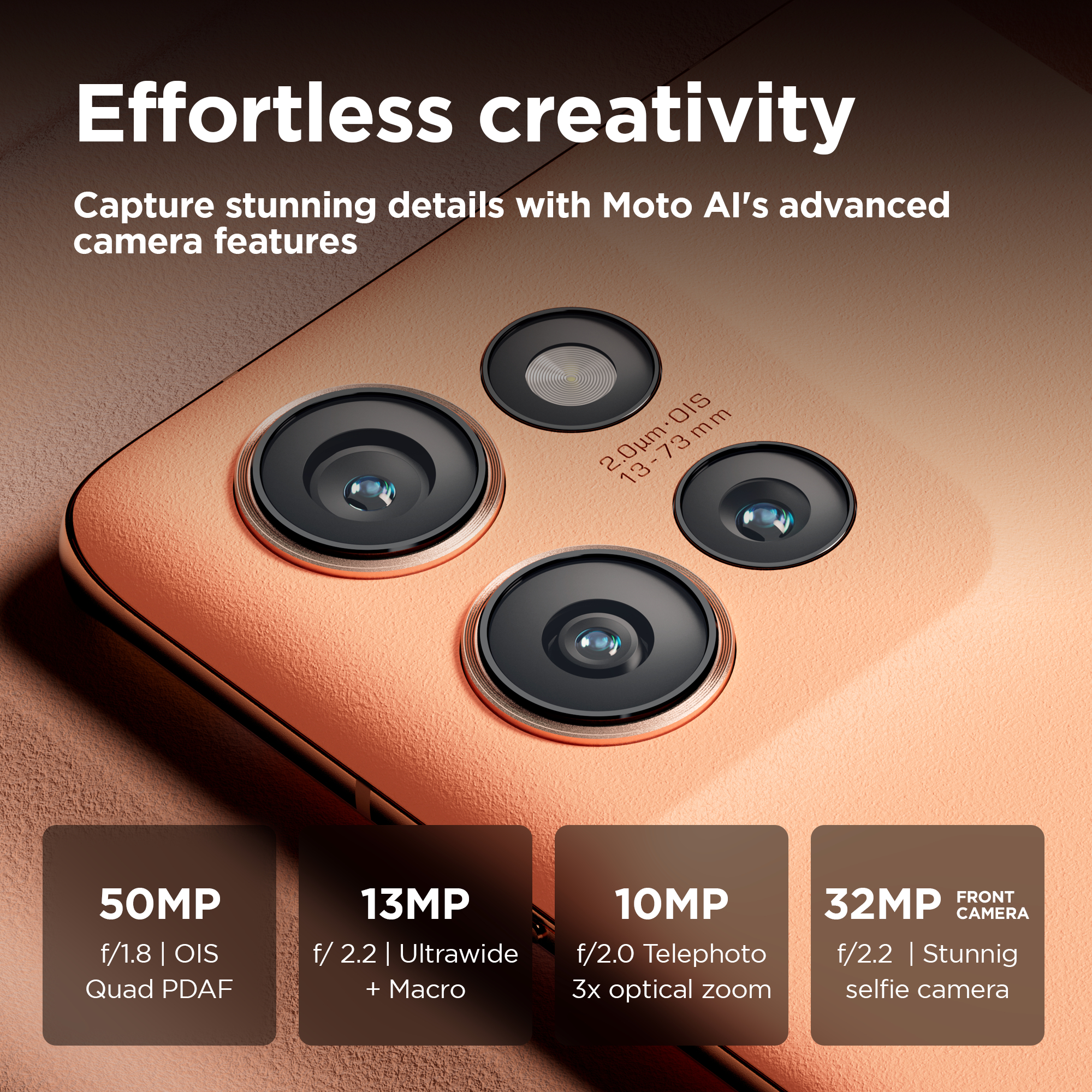 Smartfon MOTOROLA edge 50 5G 12 GB/ 512 GB Brzoskwinia