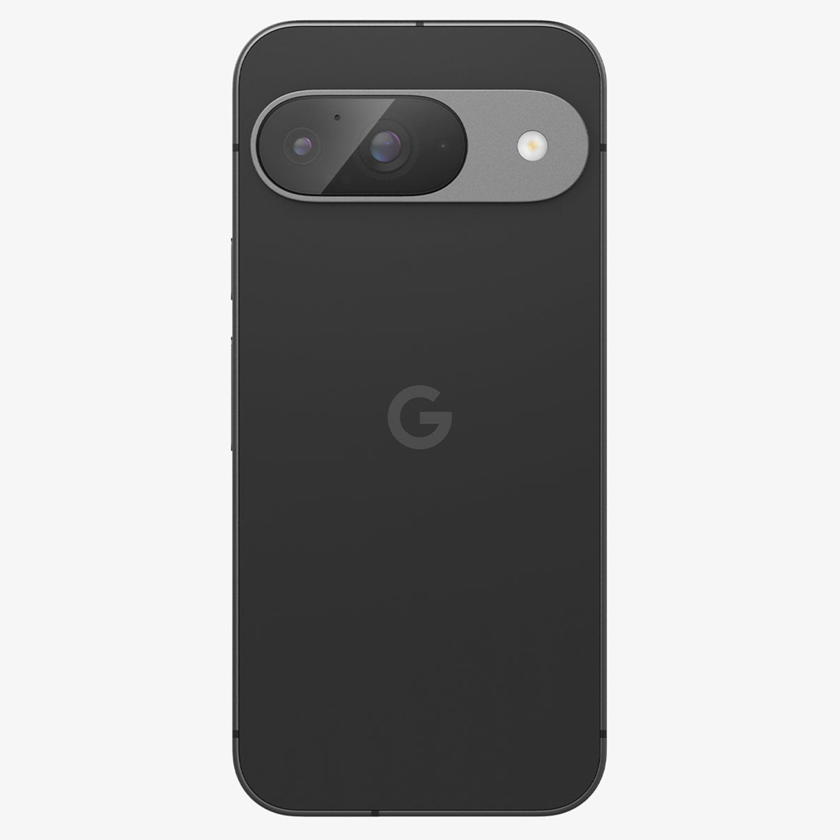 Téléphone noir avec un ensemble de caméras et le logo G au dos.