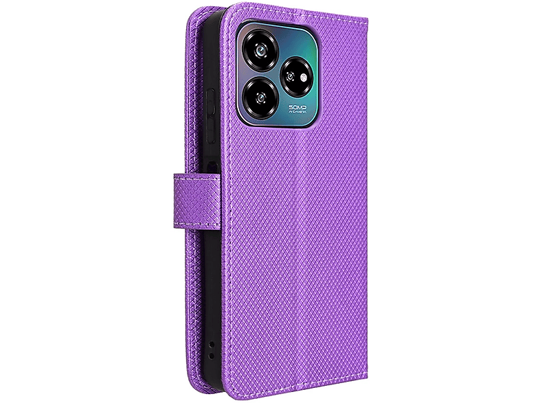 WIGENTO Diamantstruktur Book Wallet Tasche, Bookcover, ZTE, Blade V60