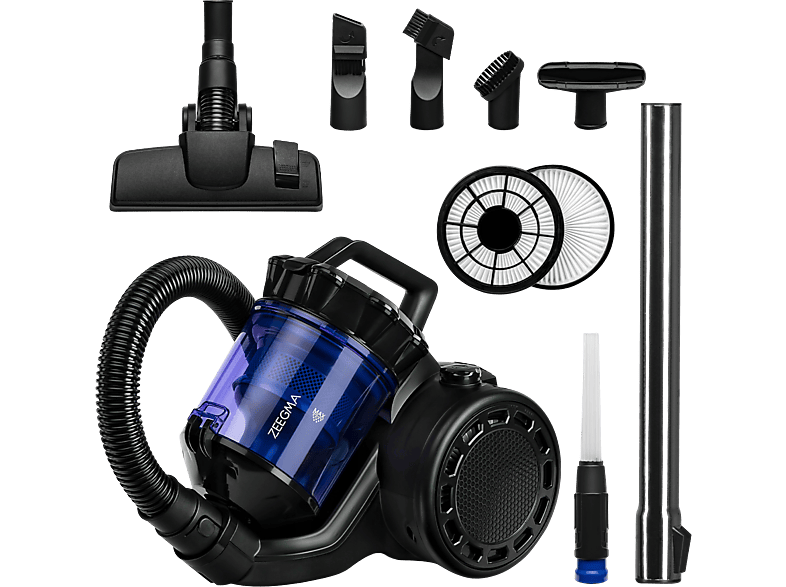 ZEEGMA Zonder Base 4000 w Trommel-Vakuum Staubsauger, maximale Leistung: 900 Watt, Schwarz)