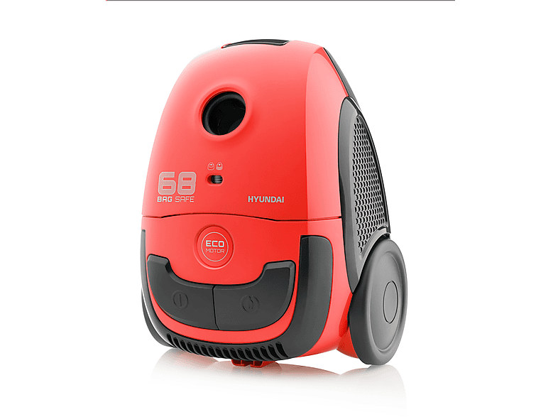 HYUNDAI HYUVC068R Staubsauger, maximale Leistung: 800 Watt, Rot)