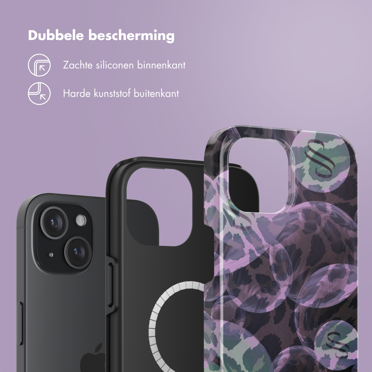 SELENCIA Vivid Backcover met MagSafe - Geschikt voor Apple iPhone 15 - Telefoonhoesje voor Apple iPhone 15 Meerkleurig