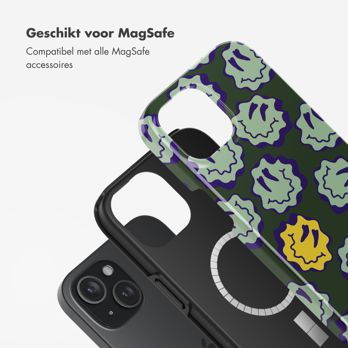 SELENCIA Vivid Backcover met MagSafe - Geschikt voor Apple iPhone 15 - Telefoonhoesje voor Apple iPhone 15 Meerkleurig