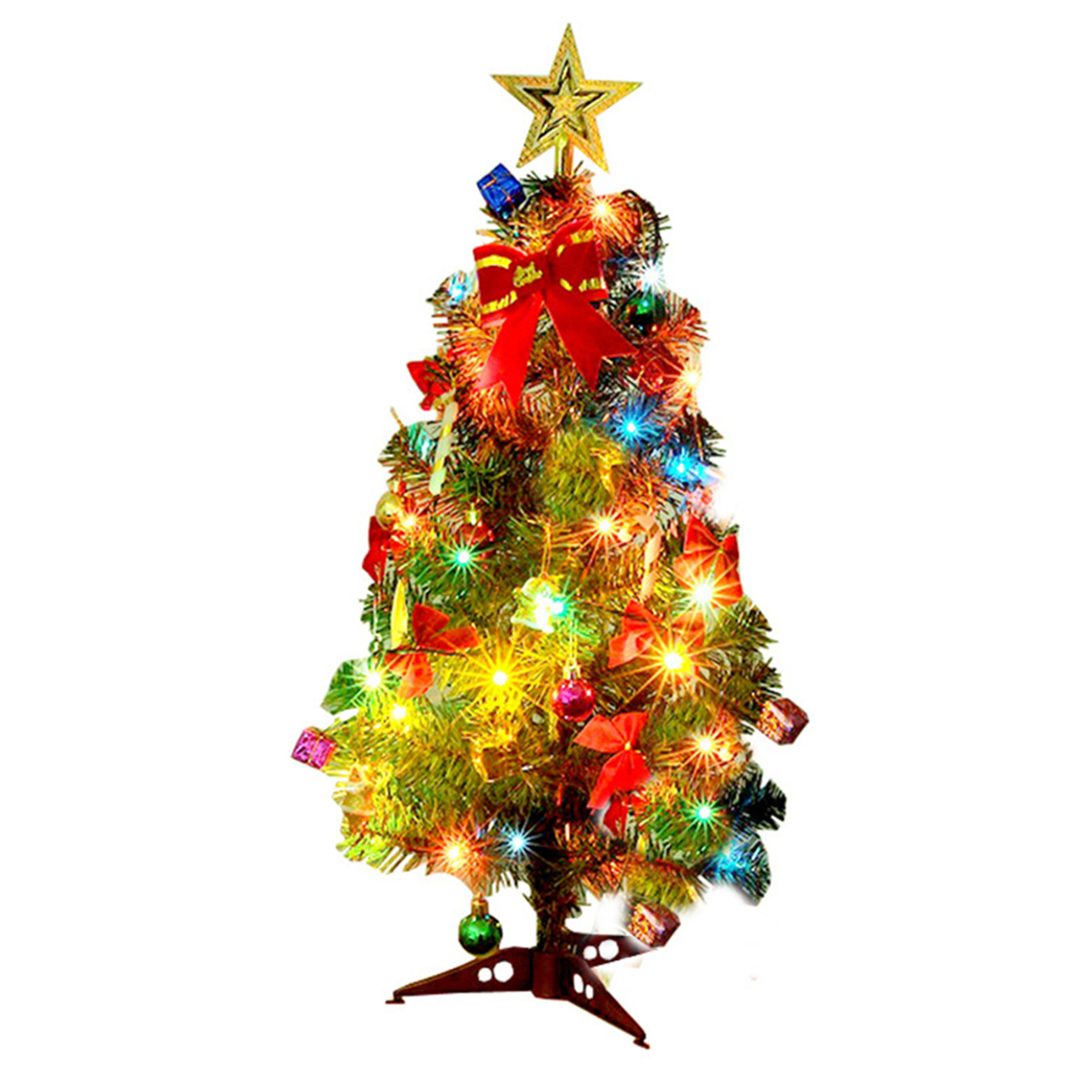 NEVEANCE Tisch-Mini-Weihnachtsbaum-Set Nachtlicht, mehrfarbig
