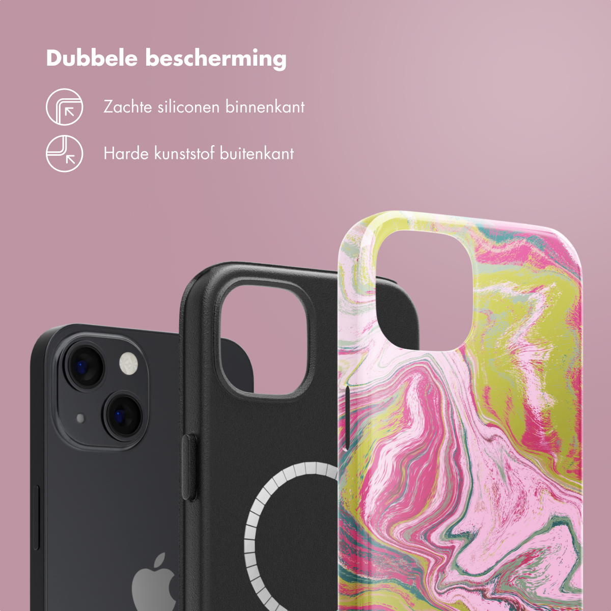 SELENCIA Vivid Tough coque compatible avec iPhone 13 Étui de Téléphone voor Apple iPhone 13 Multicolore