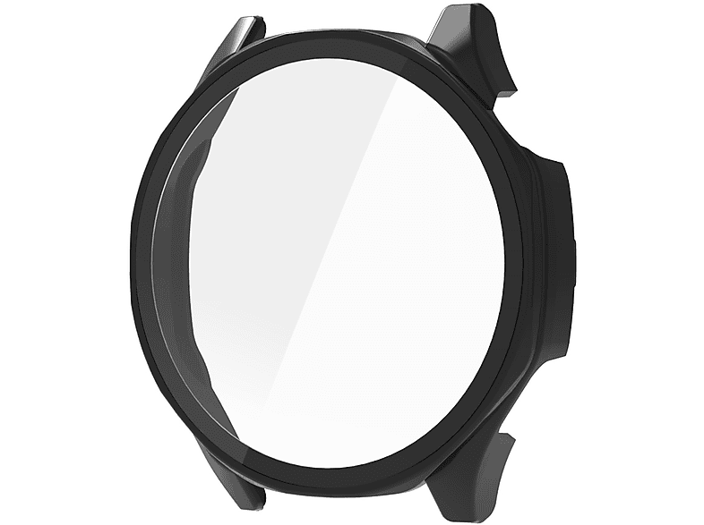 WIGENTO Kunststoff Design Hülle + H9 Hart Glas Watch Schutz Hülle (für Huawei Watch GT 5 46mm)