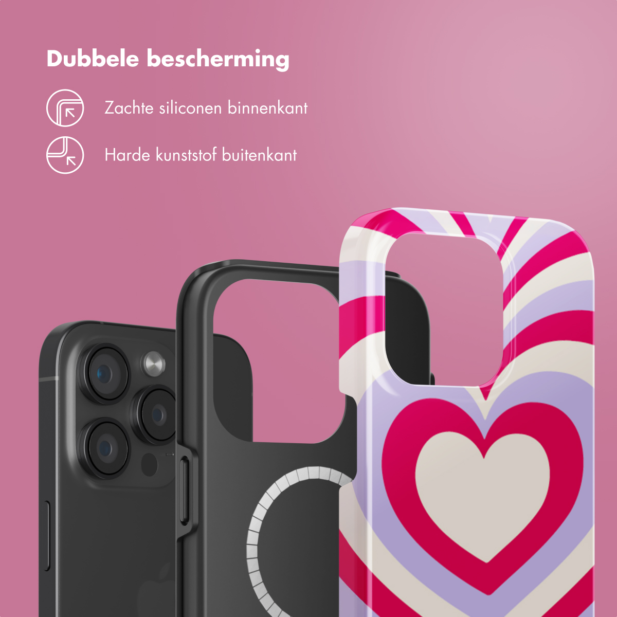 SELENCIA Vivid Backcover met MagSafe - Geschikt voor Apple iPhone 15 Pro - Telefoonhoesje voor Apple iPhone 15 Pro Meerkleurig
