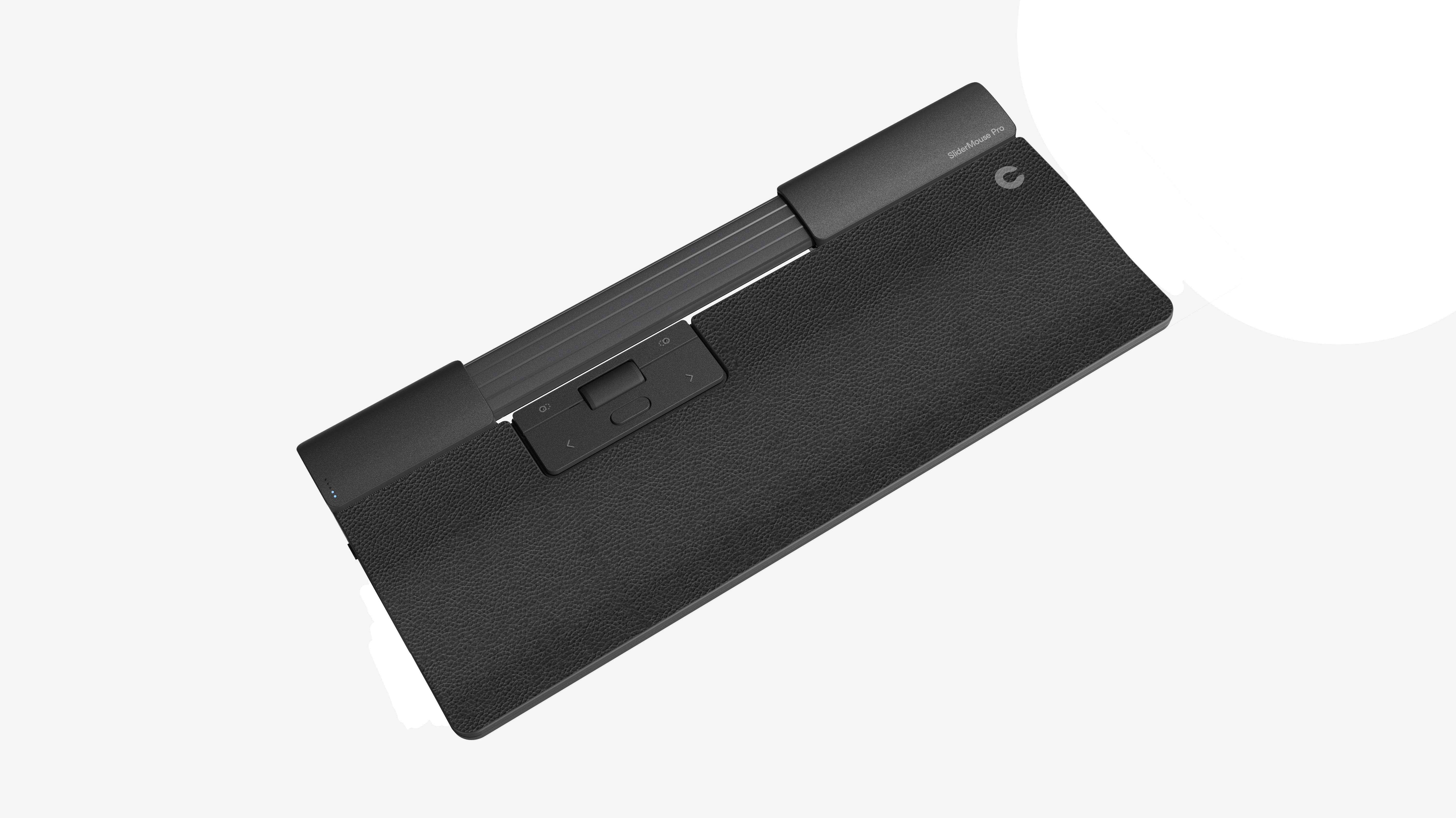 Una combinazione di tastiera e mouse ergonomica nera.