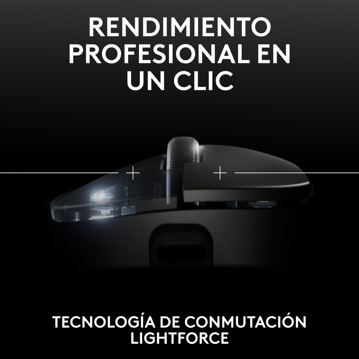 Zbliżenie myszy pokazujące elementy wewnętrzne z hiszpańskim tekstem.